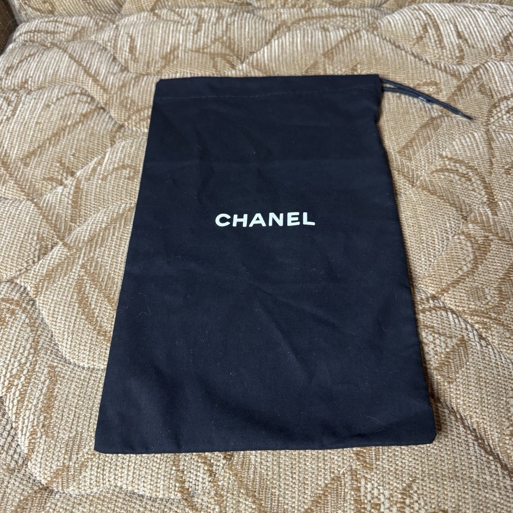 Chanel Reusable Shoe Bag Cover Storage Organizer BLACK‎ AUTHENTIC